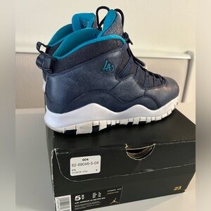 Nike Air Jordan Retro 10 Los Angeles LA blue Shoe Sneakers y6 size 6